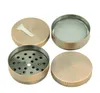 En ny fyra-lagers zinklegering Ancient Copper Flat Smoke Grinder 50mm i diameter Portable Metal Smoke Crusher