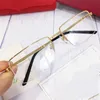 Fashion whole eyewear metal half frame Screw round legs optical optical glasses men classic simple business style CT008703290