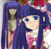 Umineko No Nakukoroni Furudo Erika Purple Cosplay Perucas + 2 Horsetail