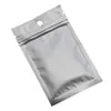 7.5x12cm Matte Clear Sivler / Golden Zipper Paketväskor Återförsäljbar Plast Aluminiumfolie Matväska Värme Tätbar Zip Lock Mylar påse 200PCS