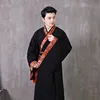 Chiński starożytny człowiek szata czarny Hanfu Cosplay dla Mężczyzna Tradycyjny Kostium Pokaż TV Film Scena Wzór