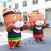 Costume da orso gonfiabile a piedi 2m da cartone animato indossabile mascotte animale far esplodere l'abito da orso marrone per la pubblicità