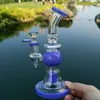 Pyramid Design Heady Glass Bongs Korte Nect Mondstuk Waterleidingen 7 Inch Wax Oil Glass DAB Rigs Purple Green Bong
