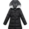 Girl coat Children's Outerwear thick Kids Fashion Casual Child Jackets For Girls Warm Winter Hooded Jacket Coats candy solid