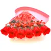 5st Mothers Day Teacher's Day Gifts Soap Rose Flowers doftande badblommor Petal med presentförpackning för bröllop Valentines282s