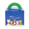 Buon Natale Creativo Candy Box Bag Albero di Natale Gift Box Pieghevole Candy Cookie Case Xmas Print Gift Ornaments333S