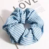 10 pz/lotto Colore Chiaro Elasticità Scrunchie Donne Ragazze Corda Dei Capelli Cravatta Moda Blu Plaid Fascia Elastica Dei Capelli Coda di Cavallo Titolare Hairband