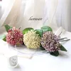 5 teste Simulazione Berry Lattice artificiale Bouquet di fiori di ortensia Puntelli per fotografia Decorazioni di nozze Case Bouquet di bacche artificiali