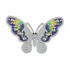 Coloré Belle Noble Cuivre Broche Coloré Papillon Or Argent Peut Choisir Sac À Dos Robe Bijoux Meilleur Cadeau De Haute Qualité