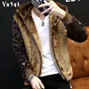 New Fashion men039s short leather jacket fur jacket nonmainstream fur coat Long Sleeve Faux Fur Coat 2747452