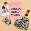 Baby Girls Shorts Set with Hairband Head band Wrap 3 Piece Tracksuit Infants Toddler Kids Leopard Shorts Sports Suit D62312