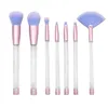 Zestaw pędzla makijażu 7 sztuk DIY Travel Makeup Brush Profesjonalny Eyeshadow Foundation Blush Proszek Eyeliner Rzędy Lip Makeup Szczotka Kosmetyczne Narzędzia