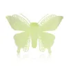 Autocollants muraux fluorescents, décorations lumineuses en forme de papillon 3D, 6 pièces
