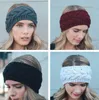 Ręcznie robione szydełkowe pałąk wełna dziewiarska headbanda dzianina pasmo włosów zima ciepłe dziewczyny headwrap cieplejsze mufki twist knot sporty opaski