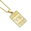 Fashion- letters pendant necklaces for men women luxury diamonds capital pendants alloy rhinestone gold necklace jewelry free shipping