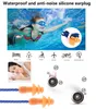 Silicone Earplugs Anti-noise Waterproofing Earplug for Swimmers Sleeping Working Travelling etc Reduce noise Ear Plug with Thread