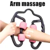 U Rollo de massagem de ponto de gatilho em U para a perna do braço Muscle Tissue for Fitness Gym Yoga Pilates Sports 4 rodas