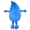 Halloween Blue Water drop Mascot Costume Top Quality Cartoon Anime theme character Christmas Carnival Party Fancy Costumes218u