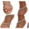 Hot Sale-WISSTT Boho Beaded Damsandaler 2019 Hot Summer Bohemia Pearl Flat Lady Beach Gladiator Shoes