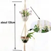 Hot sales 100% handgemaakte macrame plant hanger bloem / pot hanger voor wanddecoratie Countyard Garden