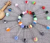 100 pcs Mixed Color Acrílico Língua Anel Do Parafuso Prisioneiro Para As Mulheres doce cor Piercing piercing na língua Anel Studs Barbell Jóias