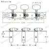 Un ensemble d'accordeurs à cordes dorées Tuning Pegs Keys Machine Heads pour pièces d'accessoires de guitare acoustique Instrument de musique