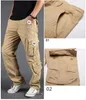 Overalls New Men Cargo Pants Mens Loose Army Tactical Pants Male Outwear Straight Multi-pocket Trousers Pantalon Homme