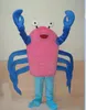 2019 Factory Outlets Hot Happy Pink Body Crab Mascotte Kostuum Volwassen Halloween Verjaardagsfeest Cartoon Apparel Kostuums Gratis Verzending