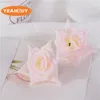 5CM 10Colors 200pcs Artificial Rose Decorative Silk Flower Head For DIY Cap Hair Flower Wedding Ball Home Decoration accessory props