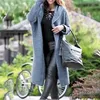 Cardigan Sweater Coat Kvinnor Lång Solid Hooded Sweater Women Knitted Jumper Coat Plus Storlek 5XL Pull Femme Streetwear kläder