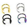 Anodized Stainless Steel Ear Cartilage Cuffs Colorful Septum Earrings For Women and Girls