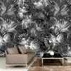 Pintado 3D Wallpaper Mão retro moderno personalizado Preto e Branco Rose Flores Murais Sala TV Sofa Quarto Papel De Parede 3D