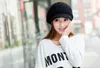 Nueva llegada elegante cálido en invierno mujeres sombreros de punto mezcla gorro de pelo de conejo Otoño Invierno señoras moda femenina boina sombrero