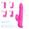 Phanxy G Dildo Dildo Rabbit Vibrator dla kobiet obracający podwójne wibracje silikonowe żeńskie grzewcze łechtaczki Massager dla kobiet MX14247578
