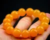 10mm natural autêntico yunnan longling espécies de gelo huanglong jade pulseira a grade amarela cera grânulos contas pulseira