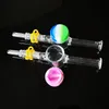 10mm 14mm Joint Glass Nector Collector Kit Smoking Accessories With Silicone Oil Dab Wax Container Quartz Nail NC Hand Pipe Mini Oil Rig