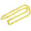 4mm Pillar Geometry Men Necklace Chain Solid 18k Yellow Gold Filled Classic Men's Clavicle Choker Jewelry Gift 50cm/60cm