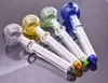 Mini pas cher 12cm OD Ball 30mm Pensez tuyau de brûleur à mazout en verre coloré pipe à main en verre fumer pipe à tabac livraison gratuite