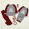 Christmas Family Pajamas Set Christmas Clothes Parent-child Suit Home Sleepwear New Dad Mom Matching Family Outfits311u