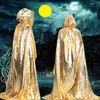 Halloween Long Hooded Cape Party Kostymer Män Kvinnor Witch Wizard Cloak Festival Party Gud av Death Gown Mantle Robes