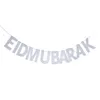 Złoto Silver Black Eid Banner Glitter Papier Garland Eid Mubarak Party Muzułmański Festiwal Bunting Ramadan