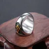 Groothandel-3 stks Fashion Mason Master Masonic Ring Heren 316L roestvrijstalen zon en maanster Goud en zilveren ring sieraden geschenken