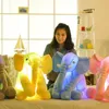 Almohada de elefante luminosa Led, elefante de nariz larga para bebé, muñecos de peluche de juguete, almohada para dormir para niños y adultos, juguetes de animales suaves, regalos