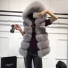 Bez rękawów Faux Fur Kamizelka Winter Casual Odzież Odzieży Kobiet Solidne Fałszywe Futro Płaszcze do Lady 2018 Moda Kamizelka Femme