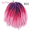 Spring Twist Crochet Braids Hair Braiding 6Inch Short Bounce Hair Spring Tiwst Hair Extensions Whoelsale Lågpris Högkvalitativ Ombre Färg