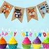 Cat Pet Party Party Linen Party Decoration Decor Decor Banner Banting Banting Forest Animal Birthday Flag Langing YQ01263