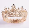 Luxuriöse Braut-Tiaras, hochwertige Silber- und Gold-Strass-Kristallkrone, die Königin, Diamanthaar, Prinzessin, silberglänzende Accessoires