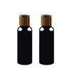 100150200250ML500ML TOM TOMT Black Plastic Cosmetics Lotion Bottle With Gold Disc Screw Lock Shampoo Pet Containers2370658