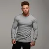 2019 Jesień Moda męska T-shirt sweter O-Neck Slim Fit Knittwear Męskie Z Długim Rękawem Swetry Tshirts Mężczyźni Fitness Pull Homme