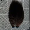 Bande dans les Extensions de cheveux humains 100G 40 pièces crépus droite Invisible peau trame cheveux adhésif naturel vrais Extensions de cheveux